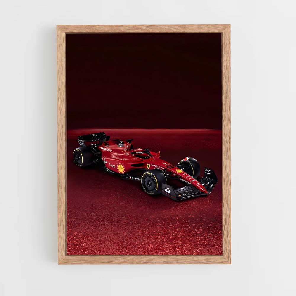 Poster Ferrari F1-75 Red Racer – affiche Voitures de Formule 1 (vue 4)